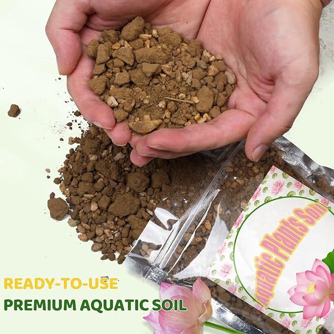 Doter Aquatic Soil for Plants - 2.2LBS, Clay Aquarium Soil Suitable for Small Ponds & Water Plants Like Lotus & Water Lily, Safe for Fish & Aquatic Life