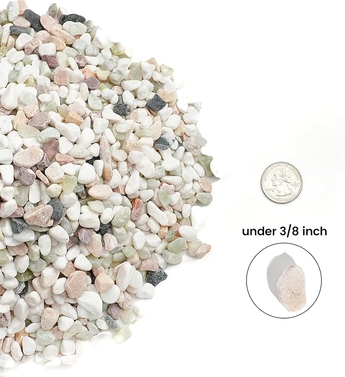 300 LBS Natural Gravel for Fish Tank, StoneCreek Betta Fish Aquarium Gravel, Vase Filler, River Rocks, Fish Tank Decorations, Perfect for Aquarium Decor, Fish Tank, Indoor Plant, Mixed Color