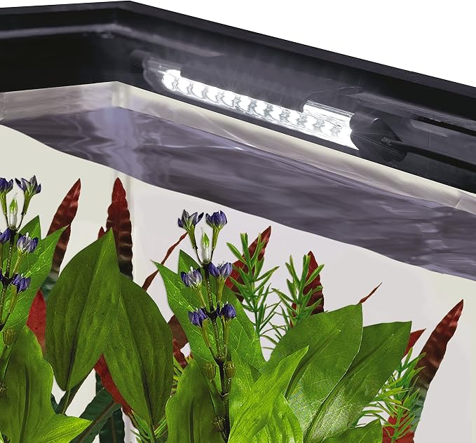 Tetra 6" Hidden LED Stick for Aquariums Up to 15 Gallons | Waterproof White Fixture, Clips To Frame Or Hood, Cord Routing Clips Included