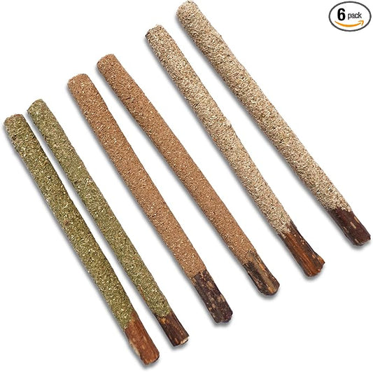HUPA Cat Chew Sticks | Anxiety Relief & Digestive Support, Kitten Teething Chews, Cat Dental Chews | Natural Catnip Teething for Indoor Cats, Energetic Chew for All Ages & Breeds | 6 Sticks