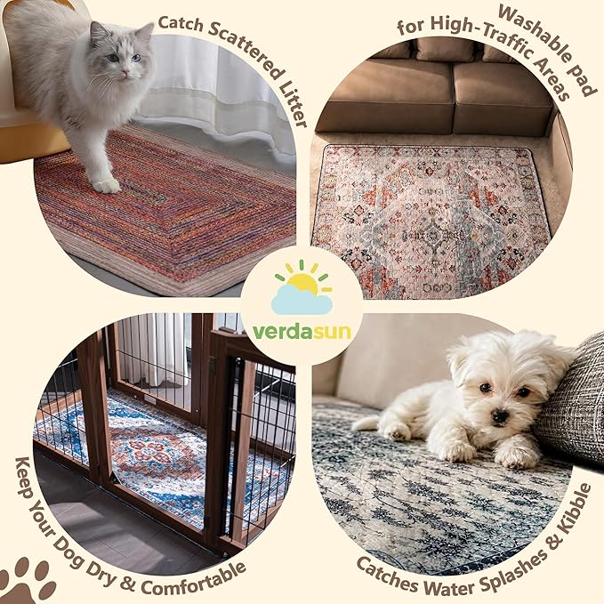 Washable Pee Pads for Dogs, Reusable Puppy Potty Training Pads, Ultra-Absorbent Thick Waterproof Leak-Proof Non-Slip Pads & Mat for Crate, Playpen, Floor, Whelping & Housebreaking , 2 Pack 36"x48"