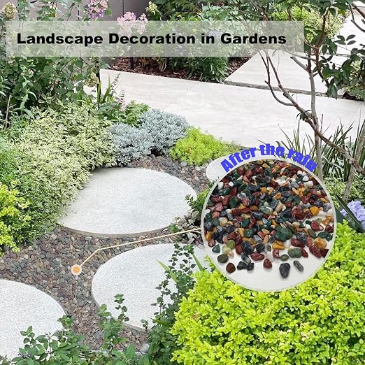 5 LB Mixed Gravel 0.5 Inch for Plants, Fish Tanks & Landscaping | Mixed Decorative Gravel & Pebbles for Plants, Aquariums, Vases, Landscaping & Indoor Décor