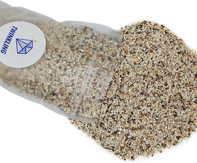 TWINKLING Silica Sand, Aquarium Sand, Horticultural Sand, Vermiculite, Coarse Sand for Plants, Fire Pit, Aquarium, Fish Tank, Resin Art, DIY Craft, Vase Filler, Home Decor, 410g/14.5oz (10-20 Mesh)