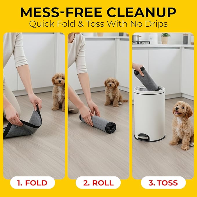 Glad for Pets Black Charcoal Puppy Pads - 6-Layer Leak-Proof Construction, Activated Carbon Odor Control, Pheromone Attractant - Disposable Dog Pee Pads for Potty Training, 23 x 23 in, 100 Count