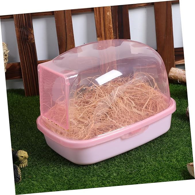 Garneck Chinchilla Sand Bath House for Hamsters Squirrels and Hedgehogs Plastic Hamster Bathroom and Dust Bath Container Reusable Sand Bath Tub for Animals