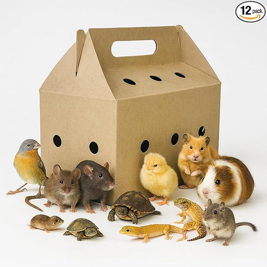 Disposable pet Carriers for Small animals-12 Pack. (Brown)