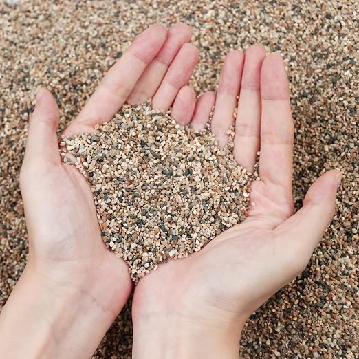 Silica Gravel, Multi-Purpose Mixed Silica Sand for Fire Pits, Aquariums and Landscaping, 5LB Medium
