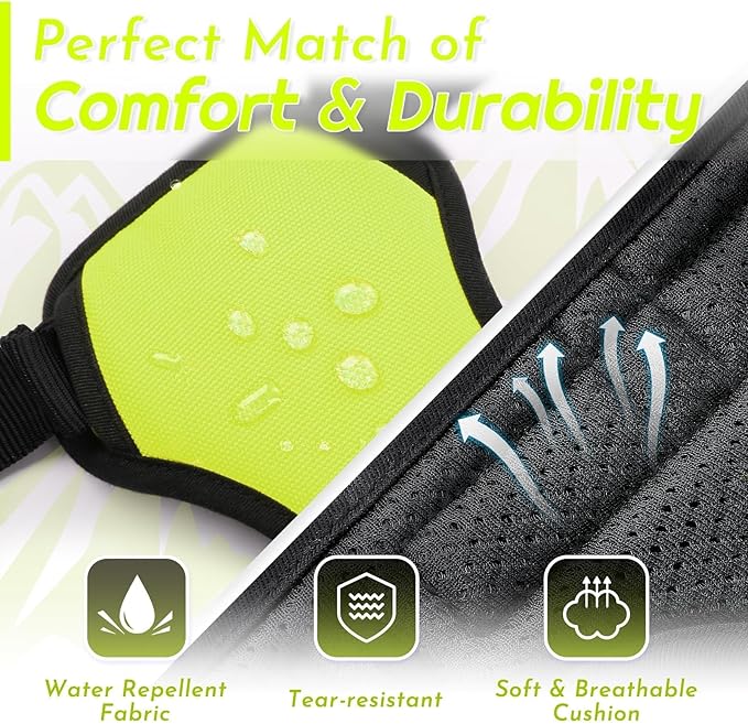 Eagloo Dog Harness Small Sized Dog, No Pull Service Vest with Reflective Strips and Control Handle, Adjustable and Comfortable for Walking, No Choke Pet Harness with 2 Metal Rings, Green, S
