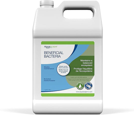 Aquascape Beneficial Bacteria Liquid Water Treatment for Ponds and Water Gardens (1 Gal / 3.78 L)