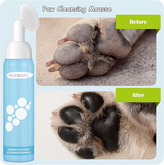 Lick-Safe Dog Paw & Nose Balm with Coconut Oil | 2.3oz Natural Wax, 1 Pcs Dog Paw Cleaner & Towel | Natural Moisturizer for Dry, Cracked Pads & Snout | Winter Snow, Road Salt & Hot Pavement Protector