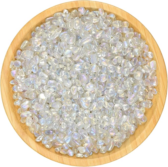 WAYBER 1 Lb Tumbled Sea Glass Pebbles Decorative Glass Stones, Hyun-White | Vivid Long-Lasting Hues, Lustrous Polished Finish, Non-Toxic Material, Ideal for DIY Crafts & Home Decorations