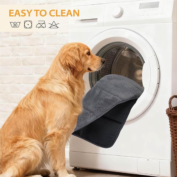 Dog Crate Pad for XX Large Dog - 47x29 Memory Foam Dog Bed, Washable & Anti-Slip Dog Bed Mat, Ultra Soft Kennel Pad for Dogs Cozy Sleeping Mat, Khaki