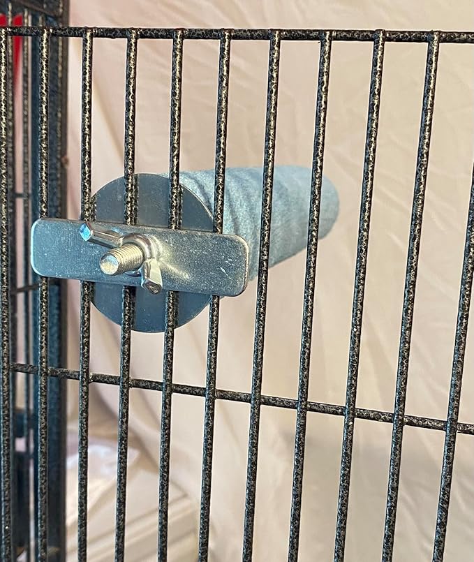 Polly's Pastels Nail Trimming & Beak Conditioning Safety Perch for Cockatiels, Cockatoos, Macaws, Parakeets, Budgies, Parrots and All Other Birds (Blue, X-Large-2" Dia. x 9" Long)