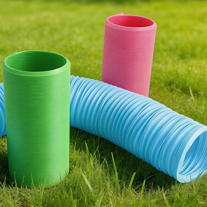 3 Packs Pet Fun Tunnels, Small Animal Tunnel, Foldable Plastic Hamster Tunnel, Tube Pets Hideaway, Pet Mouse Training Hideout Tunnels for Guinea Pigs, Chinchillas, Rats, Ferrets, Dwarf Rabbits