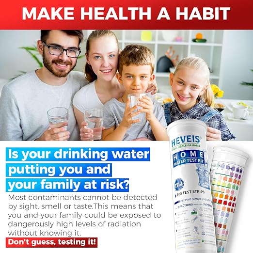 21-in-1 Home Drinking Water Testing Kit - 120 Strips + 4 Bacteria Tests - Tap and Well Water Test Kit, Easy to Test and Read for Hardness, Lead, Iron, Fluoride, pH, Copper, Bacteria and More