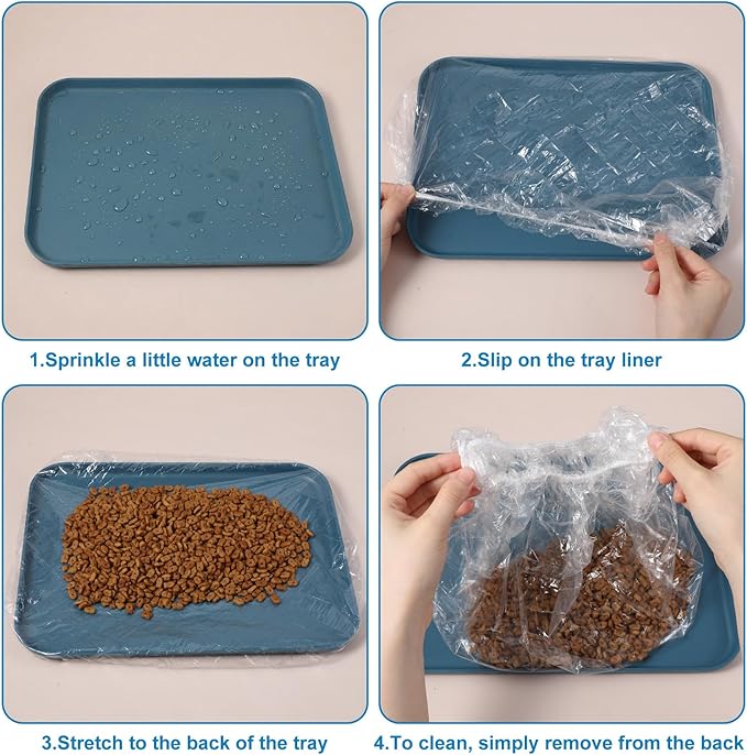 Disposable Bird Cage Liners, 50Pcs Elastic Plastic Birds Cage Tray Liners, Waterproof Birds Cages Tray Liner, Universal Birdcage Liner Bags for Parakeets, Parrots, Bird Cages Accessories(13.7" x 9.8")