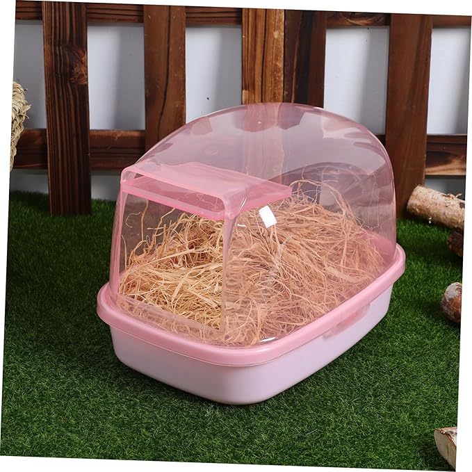 COLLBATH Chinchilla Sand Bath Large Chinchilla Dust Bath for Hamsters Plastic Sand Bathroom