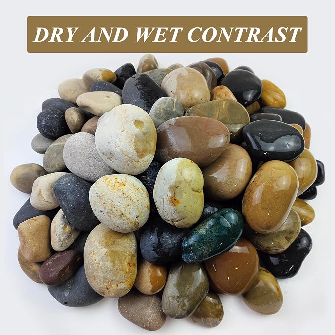 FANTIAN 40 lbs Garden Rocks Mexican Beach Pebbles, 3-4 Inch Decorative Large River Rocks for Landscaping Aquarium Yard Garden Paving Large Plant Crafting and Walkways | Natural Beach Pebbles, Decorative Stones for Landscaping, Aquarium, Yard, Garde, Pl...