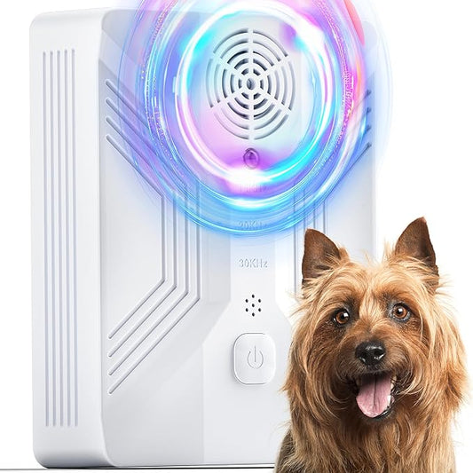 Anti Barking Device for Dogs, Rechargeable Ultrasonic Dog Barking Deterrent Devices with 3 Modes, 50Ft Waterproof Barking Dog Deterrent Bark Box for Outdoor & Indoor, Safe Barking Silencer for Dogs
