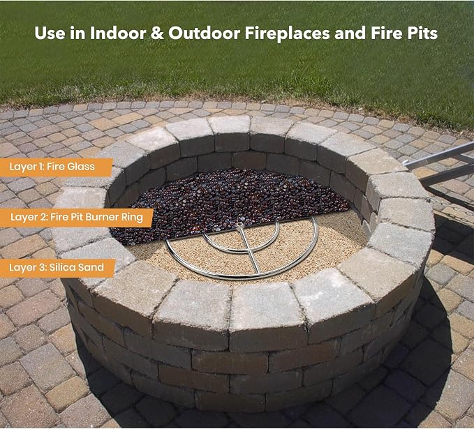 Mr. Fireglass 10Lb Silica Sand for Fire Pits, Fireplaces, Garden and Landscape Decoration, Fireproof Base Layer Natural Fire Sand Gas Fire Pits Filler Under Lava Rock or Fire Glass, 5-10 Mesh | Garden and Landscape Decoration, Fireproof Base Layer Natu...