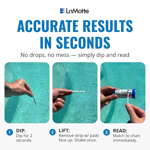 Lamotte Insta Test 3 Swimming pool Test Strips, 50 Strips