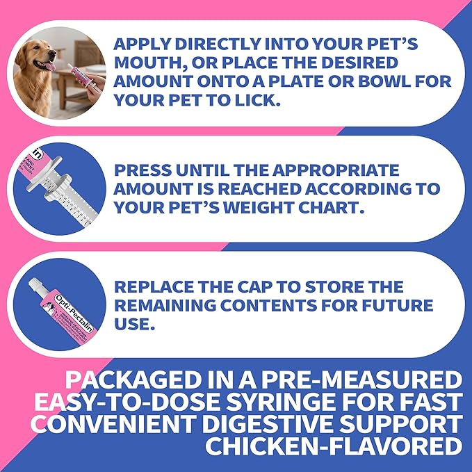 30cc-Anti-Diarrheal Support for Dogs & Cats –Digestive Relief Oral Paste with Kaolin, Pectin & Probiotics – Helps Soothe Upset Stomach & Firm Loose Stool