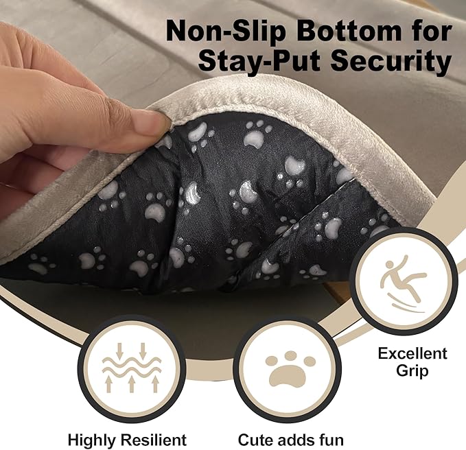 pobopobo Dog Crate Pad, Ultra Soft & Anti-Slip Kennel Mat, Secure Fit for Metal Crates & Dog Cages, Washable Cozy Bed for Small Medium Large Dogs Light Brown, S(23"*14"*1.5")