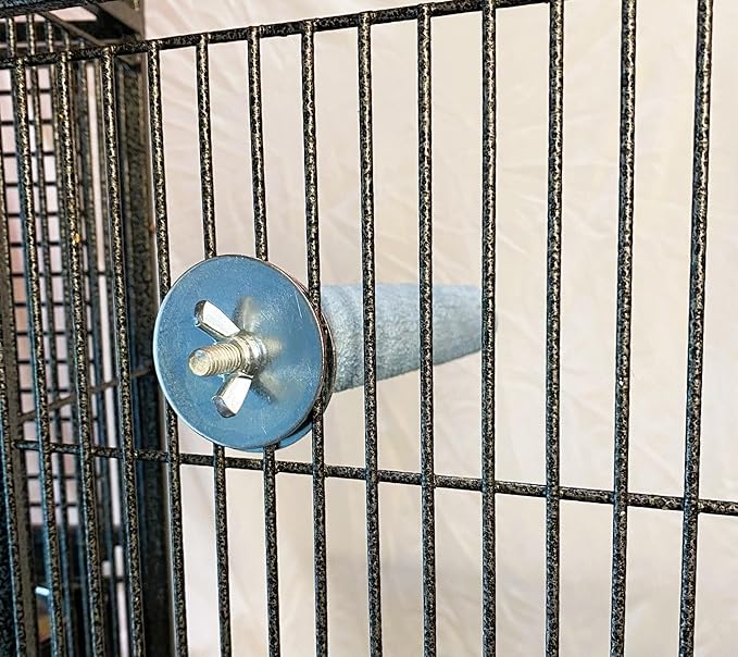 Polly's Pastels Nail Trimming & Beak Conditioning Safety Perch for Cockatiels, Cockatoos, Macaws, Parakeets, Budgies, Parrots and All Other Birds (Blue, Small-1" Dia. x 6" Long)
