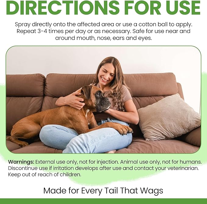 Chew + Heal Labs Hypochlorous Acid Spray for Dogs – 8oz Dog Wound Spray for Cuts, Burns, Sores, Abrasions, and More – Non Toxic and Chemical Free HOCI Wound Care – Made in The USA