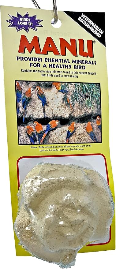 Manu 3242 Small Rose Natural Mineral Clay Block for Birds.