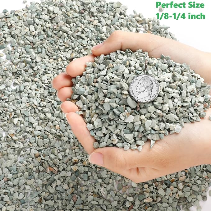Boniosz 2lb Succulents and Cactus Green Zeolite, Décor & Additive Rocks, Natural Decorative Gravel for Bonsai, Fairy Gardening, DIY Projects, Vases Fillers, Terrarium