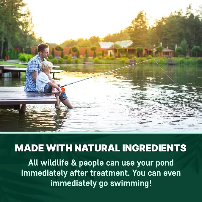 AquaDoc Pond Water Clarifier - Enzyme-Based Treatment for Fish Ponds, 32 oz | Helps Clear Cloudy Water and Reduce Sludge in Koi & Fish Ponds - Made in USA