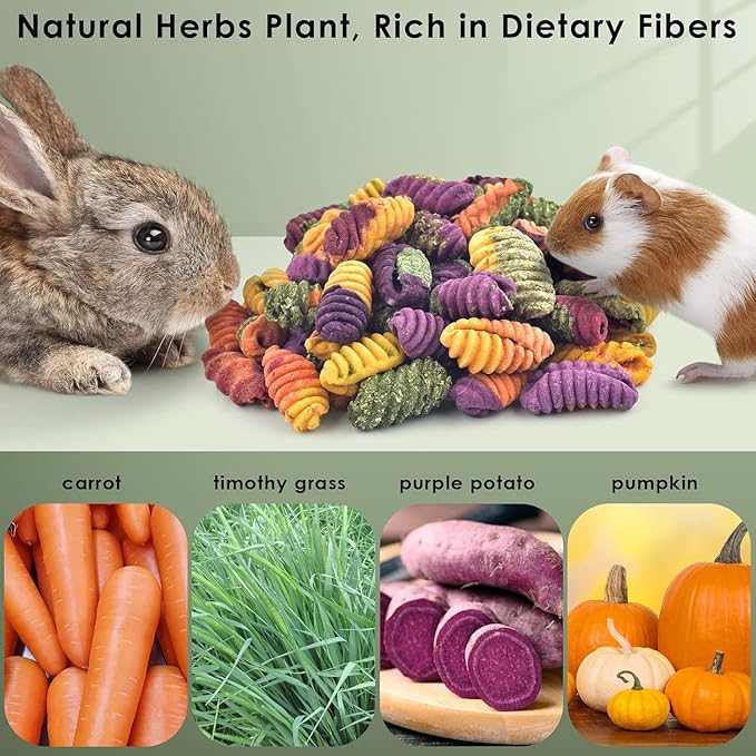 ERKOON Chinchilla Treats, Chew Toys for Teeth for Rabbit Guinea Pig Gerbil Rat Dwarf Hamster(Small Size-2 Pack)