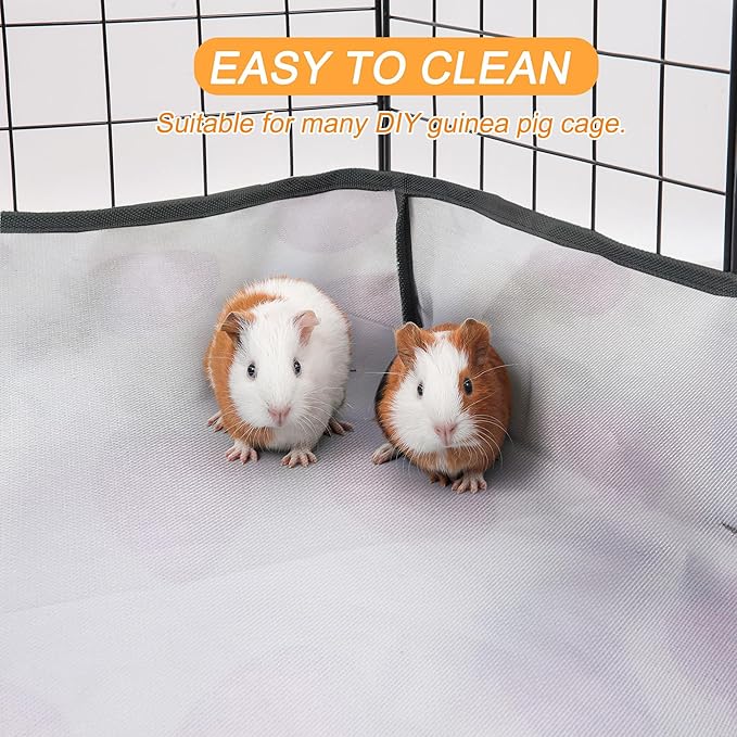 Guinea Pig Cage Liner，Washable Waterproof Oxford Cloth Cage Liners for Small Animals,Hamster Chinchilla Hedgehog Rabbit and Other Small Animals Not Include Cage (24x72 inches)