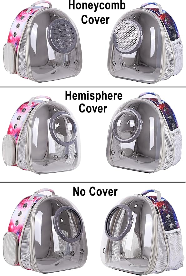 Cat Carrier Backpack Galaxy Front Expandable Large Cat Backpack Bubble - Pet Carrier Backpack for Small Dogs Fit up to 20 lbs Travel Hiking Camping Carrying Bag (Front Expandable-Galaxy Pink)