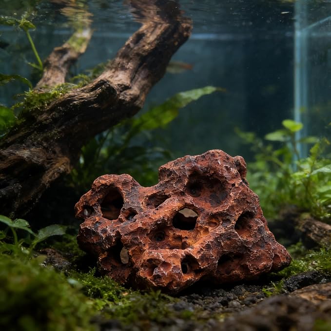 M2cbridge Large Aquarium Resin Holey Rock Hideouts Mountain Hideaway Caves | harmless resin,innovative porous design,multiple entry and exit points