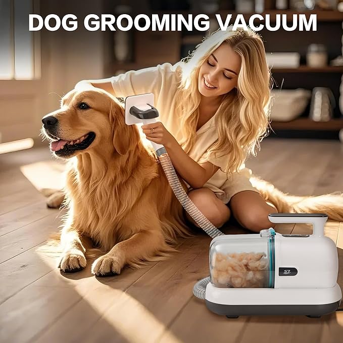 S7 High-Suction Dog Grooming Vacuum for Small & Medium Dogs, Compact Hair Collection System for Regular Trimming & Maintenance, Strong Suction, Low-Mess Indoor Grooming