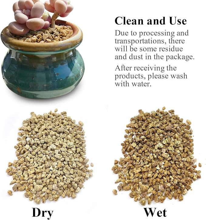 FANTIAN 2 lbs Maifanitum Stone for Plant, 5-8 MM Gravel Rocks for Succulent | Succulent Cactus Soil Potting Mix, Promote Soil Root Growth, Water Drainage and Plant Growth