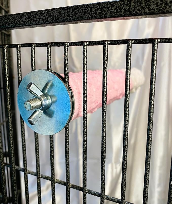 Polly's Edible Cuttlebone Calcium Bird Cage Perch for Budgies, Parakeets, Amazons, Blue & Golds, Macaws and Cockatoos.… (Strawberry, Large)