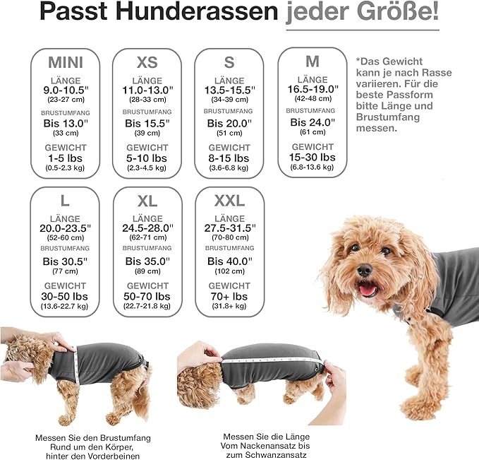 BellyGuard Dog Surgery Recovery Suit, Dog Onesie for Post-Op Care, Recovery Apparel for Female and Male, Surgical Body Cover for Canine Healing Support