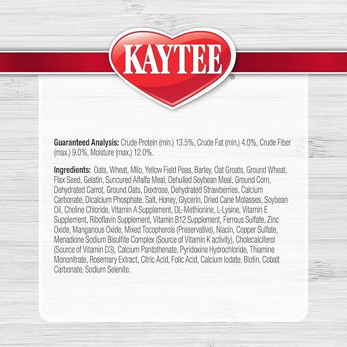 Kaytee Small Animal Treat Stick with Superfoods, Strawberry & Flax Seed, 5.5 oz