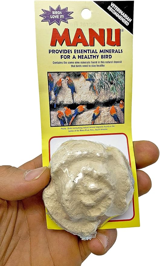 Manu 3242 Small Rose Natural Mineral Clay Block for Birds.