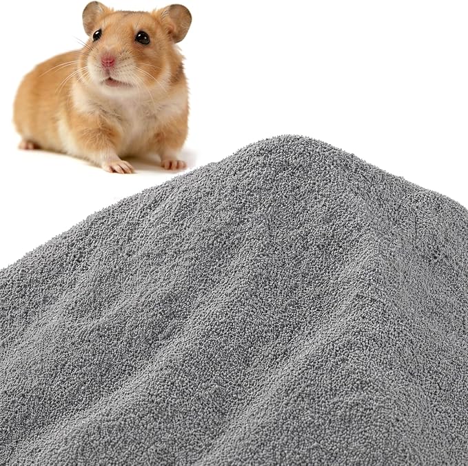Hamster Sand Bath - Odor-Control Bathing Sand Low Dust Sodium-Based Mineral Litter with Non-Stick, Long-Lasting Odor Absorption, Dual-Use Potty Litter for Hamster, gerbils, chinchillas, and mice