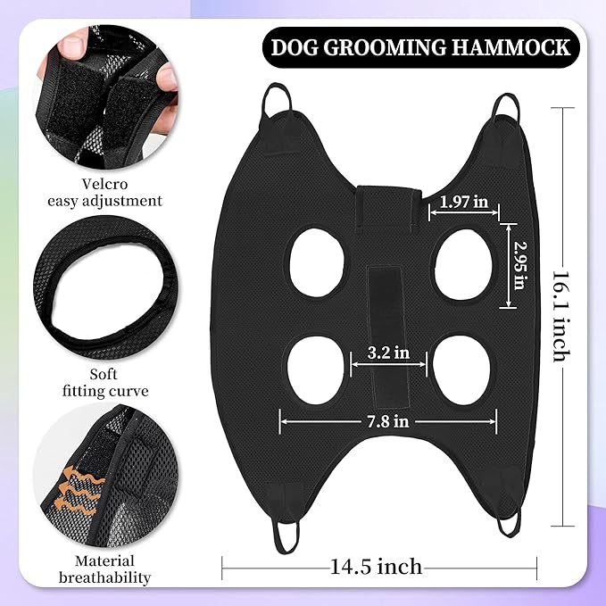 PatiencET Bundle of 1 Set Cat Grooming Hammock and 2 Pack Cat Scratching Mat for Couch, Carpet, Sofa