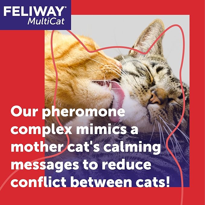 FELIWAY MultiCat Calming Pheromone Diffuser: 1 Diffuser Kit & 6 Refills