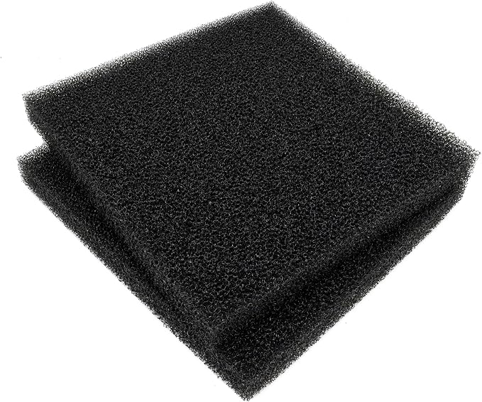 2-Pack 20 PPI Aquarium Filter Foam Sponge Pad 9x9x1 | Fish Tank Bio Sponge Coarse Sheet Filter Media Pad, Cut-to-Size Foam for Pet Filters