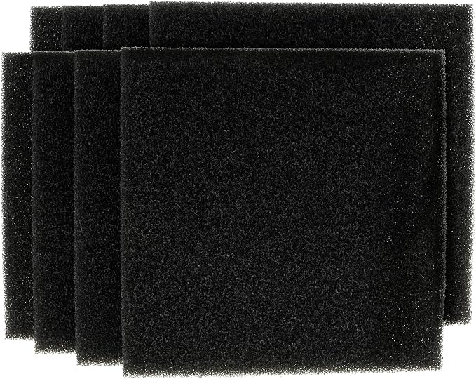 8 Pieces Aquarium Filter Foam Sponges Pad 9x9x1 Inch | Fish Tank Bio Sponge Coarse Sheet Filter Media Pad, Cut-to-Size Foam for Pet Filters