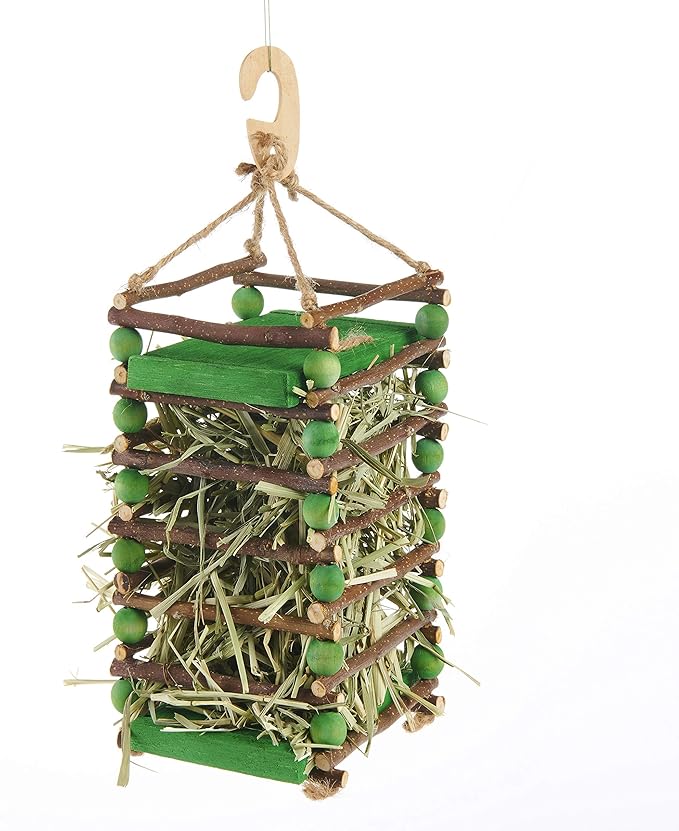Oxbow Enriched Life Apple Stick Hay Feeder, Rabbit Toys, Guinea Pig Toys, Enrichment for Bunny, Guinea Pig, Hamster, Rabbit, Chinchilla, Chinchilla Cage Accessories, Small Pet Accessories for Cage