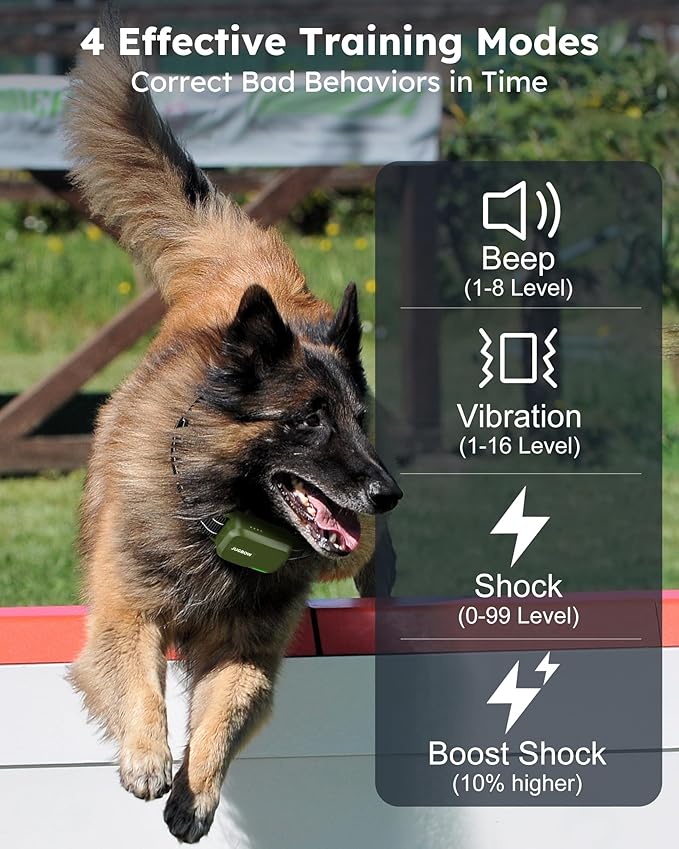 Jugbow Dog Shock Collar for 2 Dogs- Dog Training Collar with Remote 4200FT, IPX8 Waterproof Electric Dog Collar with 4 Training Modes, Security Lock, Rechargeable eCollar for 10-120lbs Dogs