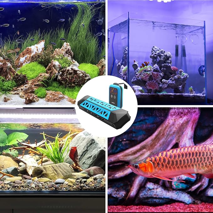 MagTool Aquarium Heater 100W-1200W Submersible with Digital Controller | For 40-55-75-94 gallon tanks, with over-temperature protection, auto shut-off for freshwater and saltwater aquariums.